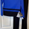 GK ICE SKATE LADIES X-SMALL 3/4 SLV NYLON/SPANDEX BLUE TOP BLACK PANT SET SZ XS - Image 5