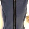 GK NAVY ADULT LARGE POLYESTER FLEECE VELVET TRIM FRONT ZIP SKATE GYM Sz AL NWT!