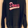 GK ELITE DANCE ADULT MEDIUM SWEATSHIRT HOODIE BLACK GLITZY DANCE LOGO Sz M NWT!