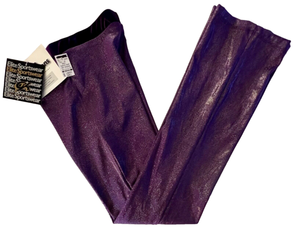 GK DANCE JAZZ LADIES SMALL PURPLE TWILIGHT PANTS PURPLE VELVET WAISTBAND SZ S