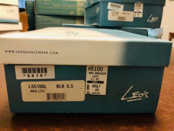 LEO'S DANCE SNEAKER ADULT 6.5 NRG BLACK LITE WT #LS5100L HIP-HOP JAZZ AD 6.5 NIB - Image 7