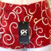 GK MICRO MINI CHEER ADULT SMALL LOW RISE RED SILVER FOIL WORKOUT SHORTS Sz AS