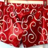 GK MICRO MINI CHEER ADULT SMALL LOW RISE RED SILVER FOIL WORKOUT SHORTS Sz AS - Image 4