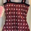 CARLY PATTERSON GK RED STAR FOIL ADULT LARGE VELVET TANK GYMNASTIC LEOTARD AL - Image 5