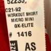 GK MICRO MINI CHEER ADULT SMALL LOW RISE RED SILVER FOIL WORKOUT SHORTS Sz AS - Image 6