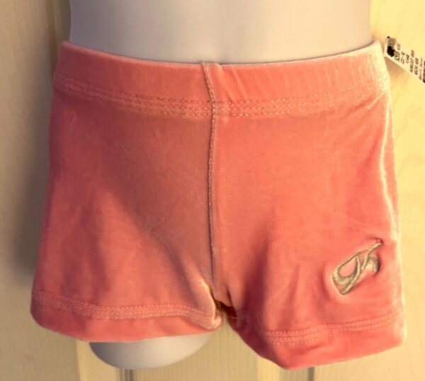 GK PINK VELVET CHILD MEDIUM MICRO MINI DANCE CHEER GYM WORKOUT SHORTS SZ M NWT! - Image 4