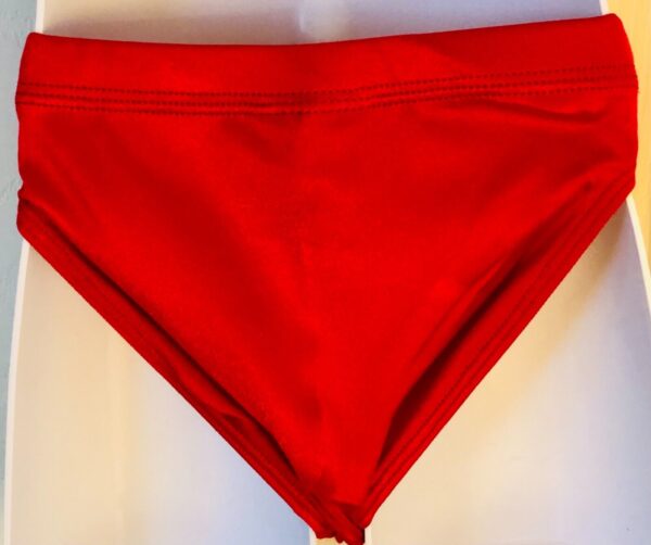 GK HIGH RISE TRADITIONAL CUT CHILD SMALL RED GYMNASTICS BRIEFS #1409 Sz CS NWT - Image 2