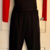GK ICE FIGURE SKATE LADIES SMALL LGSLV NYLON/STRETCH RED TOP BLACK PANT SET S