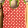 GK Elite PINK POLKA CHILD X-SMALL LIME TRIM BOW TANK GYMNASTIC DANCE LEOTARD CXS - Image 2