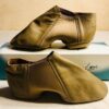 LEO'S JAZZ 7026 TAN ADULT 8.5M (Fits 5.5) LEATHER GIOFLEX SLIP ON JAZZ BOOT 8.5