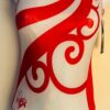 NASTIA LIUKIN CANDY CANE RIBBON ADULT SMALL ASYM HOLOTEK GYMNAST TANK LEOTARD AS