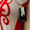 NASTIA LIUKIN CANDY CANE RIBBON ADULT SMALL ASYM HOLOTEK GYMNAST TANK LEOTARD AS - Image 5