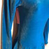 GK ICE FIGURE LgSLV ADULT SMALL TURQ VELVET PINK TRIM BOATNECK SKATE DRESS AS - Image 2
