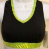 GK ELITE CHEER CROP TOP ADULT SMALL LEMON LIME FOIL TRIMMED V-NECK DRYTECH AS