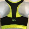 GK ELITE CHEER CROP TOP ADULT SMALL LEMON LIME FOIL TRIMMED V-NECK DRYTECH AS - Image 2