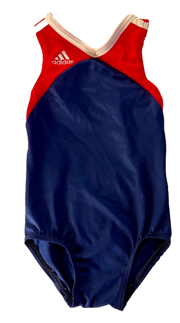 ADIDAS TANK GK LEOTARD CHILD X-SMALL RED NAVY NYLON/SPANDEX GYMNASTIC DANCE XS - Image 8