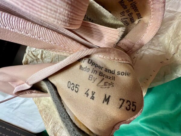 LEOâ€™S DANCEWEAR BALLET ADULT SIZE 4.5 STRETCH PINK LEATHER #035 SHOES Sz 4.5 NIB - Image 3