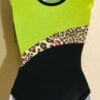GK ASYM BLACK N/S ADULT X-SMALL LEMON PANTHER GYMNAST DANCE TANK LEOTARD AXS - Image 8