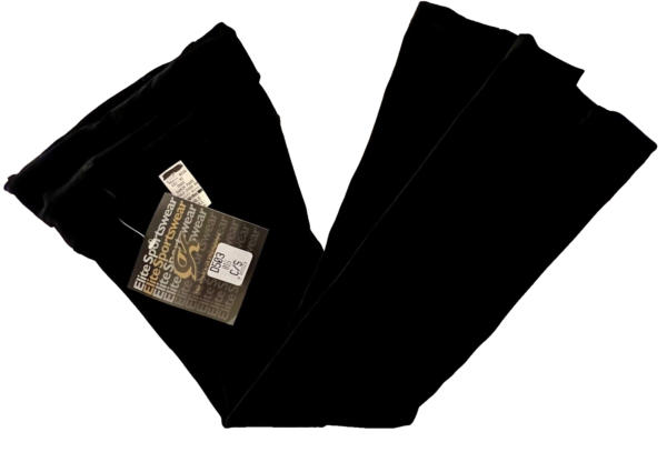 GK DANCE JAZZ CHILD SMALL BLACK SMOOTH VELVET FOLD-OVER WAISTBAND PANTS SZ CS