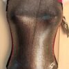 GK STEEL MYSTIQUE ADULT X-SMALL BLACK N/S SWAR CRYSTALS GYMNASTS LEOTARD Sz AXS