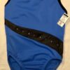 GK CAMISOLE CHILD SMALL BLUE GYMNASTICS DANCE MICROFIBER LEOTARD MESH JA Sz CS - Image 6