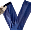 GK DANCE JAZZ LADIES MEDIUM BLUE TWILIGHT FOIL BLUE VELVET WAISTBAND PANTS SZ M