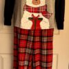 Women's Mama Bear Holiday 2-Piece Pajama Set Size LARGE w/Red Plaid Bottoms