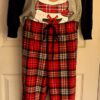 Women's Mama Bear Holiday 2-Piece Pajama Set Size LARGE w/Red Plaid Bottoms - Image 2