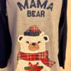 Women's Mama Bear Holiday 2-Piece Pajama Set Size LARGE w/Red Plaid Bottoms - Image 3