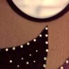 GK LgSLV LADIES SMALL EGGPLANT VELVET IRIDESCENT MESH GYMNAST DANCE LEOTARD AS - Image 2