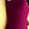 GK ICE FIGURE SKATE MICROFIBER LADIES SMALL ASYM GRAPE BLACK TANK DRESS Sz AS - Image 4