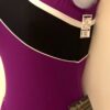 GK ICE FIGURE SKATE MICROFIBER LADIES SMALL ASYM GRAPE BLACK TANK DRESS Sz AS - Image 6