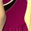 GK ICE FIGURE SKATE MICROFIBER LADIES SMALL ASYM GRAPE BLACK TANK DRESS Sz AS - Image 9