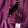 GK LgSLV LADIES SMALL EGGPLANT VELVET IRIDESCENT MESH GYMNAST DANCE LEOTARD AS - Image 5