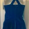 GK AQUA VELVET FIGURE SKATE LADIES SMALL SLVLS A-LINE DRESS LEOTARD LINER Sz AS - Image 2