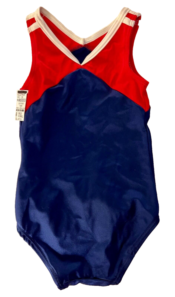 ADIDAS TANK GK LEOTARD CHILD X-SMALL RED NAVY NYLON/SPANDEX GYMNASTIC DANCE XS - Image 9