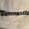 GK "GYMNASTICS" HEART TANK TOP GIRLS LARGE WHITE COTTON RIBBED BLACK TRIM  Sz CL - Image 4