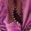 GK LgSLV LADIES SMALL EGGPLANT VELVET IRIDESCENT MESH GYMNAST DANCE LEOTARD AS - Image 8