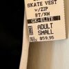GK SPORTY UNISEX ADULT SMALL SLVLS BLACK BRUSH TRICOT  SKATE WARMUP VEST Sz S - Image 8