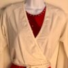 GK POLARTEC ADULT MEDIUM IVORY LGSLV WRAP SKATE DANCE BALLET WARM UP JACKET SZ M