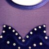 GK LgSLV LADIES SMALL PURPLE GLITTER VELVET MESH JA GYMNAST DANCE LEOTARD Sz AS - Image 2