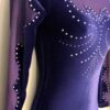 GK LgSLV LADIES SMALL PURPLE GLITTER VELVET MESH JA GYMNAST DANCE LEOTARD Sz AS - Image 3