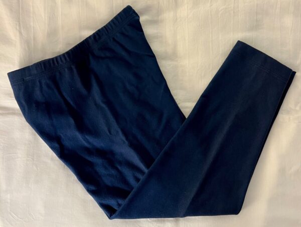 GK GIRLS LARGE NAVY COTTON/SPANDEX LEGGINGS DANCE CHEER CASUAL Sz L NWT!