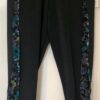GK Elite BURNOUT VELVET Capri Tights ADULT SMALL BLACK NYLON/SPANDEX AS NWT!