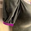 GK SKATE DANCE CHEER  ADULT SMALL DARK PEACOCK VELVET PUFF SLV CROP TOP  Sz S - Image 2