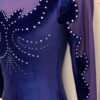 GK LgSLV LADIES SMALL PURPLE GLITTER VELVET MESH JA GYMNAST DANCE LEOTARD Sz AS - Image 5