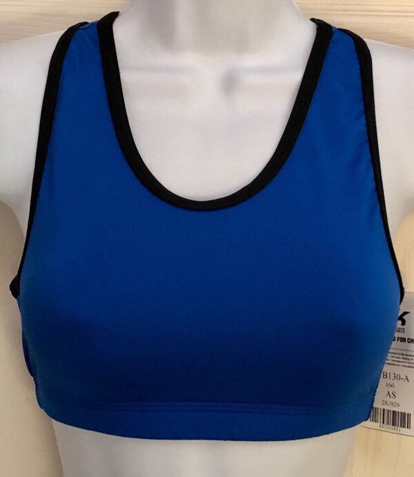 GK ELITE CHEER CROP TOP ADULT SMALL ROYAL BLACK DRYTECH  RACERBACK AS NWT!