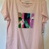 NAUTICA LADIES LARGE SSLV PALE PINK SAILING THEME PRINT T-SHIRT TOP Sz L NWT! - Image 4