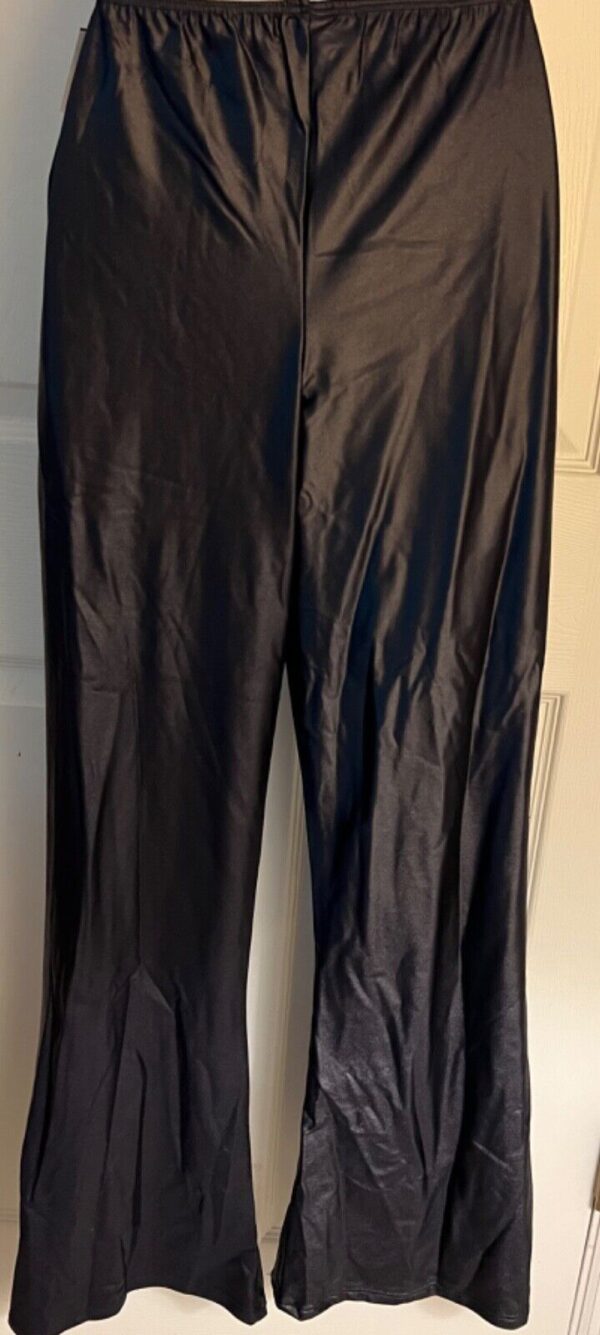 LEOâ€™S DANCEWEAR JAZZ ADULT SMALL BLACK SHINY WET LOOK BOOT LEG DANCE PANTS SZ S - Image 5