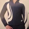 GK  WARM-UP JACKET CHILD LARGE BRUSH TRICOT NAVY/WHITE GYMNAST CHEER SKATE Sz L - Image 2